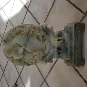 Vintage Asian Carved SoapStone Chinese Koi Fish Statue